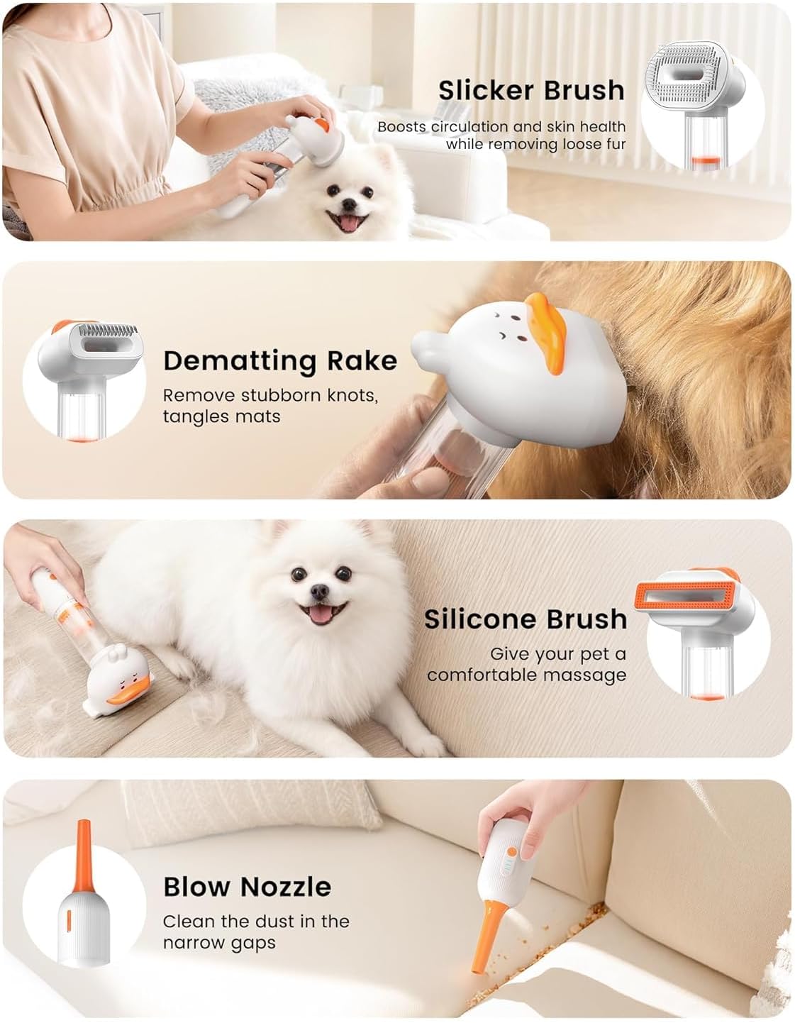 Undercoat rake grooming tool head for heavy shedding dog coat maintenance.