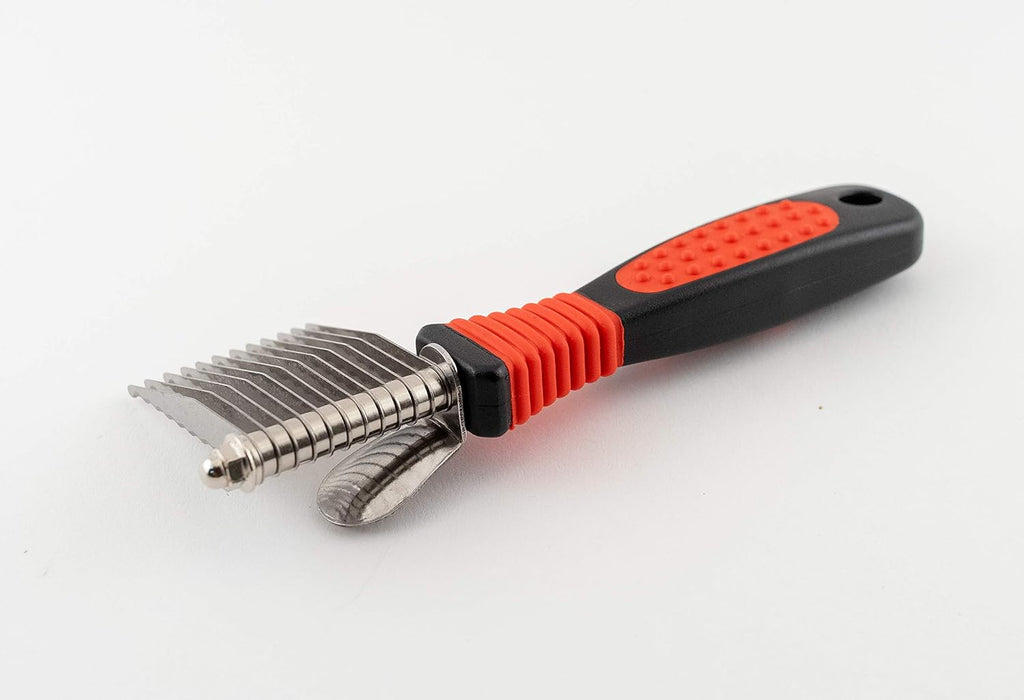 RYAN'S PET SUPPLIES Paw Brothers 12-Blade Dematting Tool for Dog Grooming, Professional Grade, Stainless Steel Blades, Comfort Grip, Gentle on Skin - Image 2