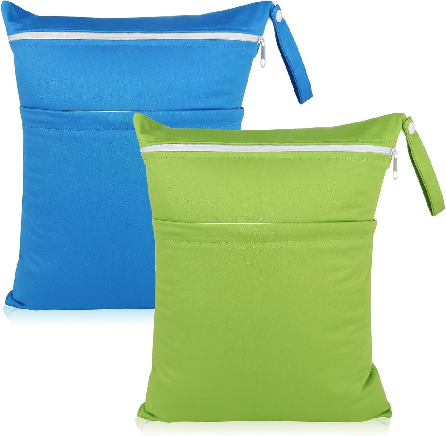 Angel Love Baby Cloth Diaper Wet Dry Bags front view showing two compartments