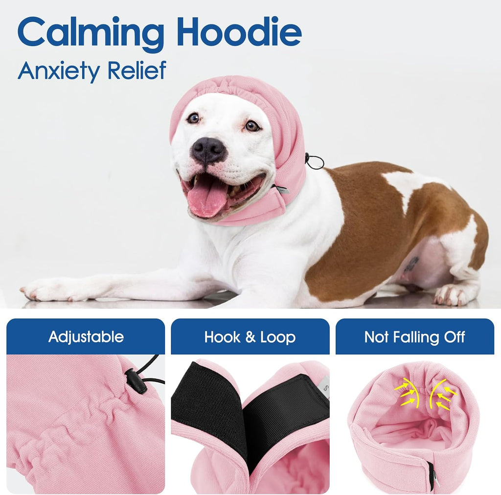 Pink small dog ear wrap hematoma prevention no shake head cover