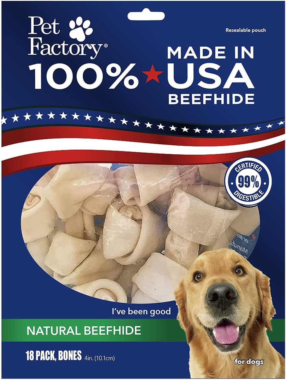 Safe 99 percent digestible rawhide treatment package rear view showing feeding instructions