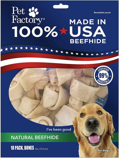 Safe 99 percent digestible rawhide treatment package rear view showing feeding instructions