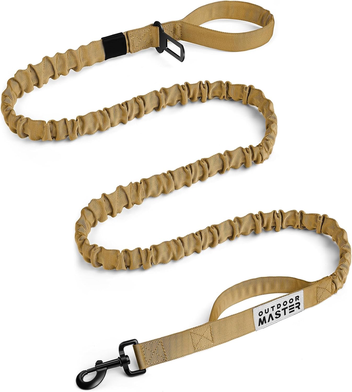 OutdoorMaster Bungee Dog Leash, Heavy Duty Dog Leash with Shock Absorption, 2 Padded Handles Training Leash, Improved Dog Safety and Comfort - Black Upgraded, 6 FT - Image 10