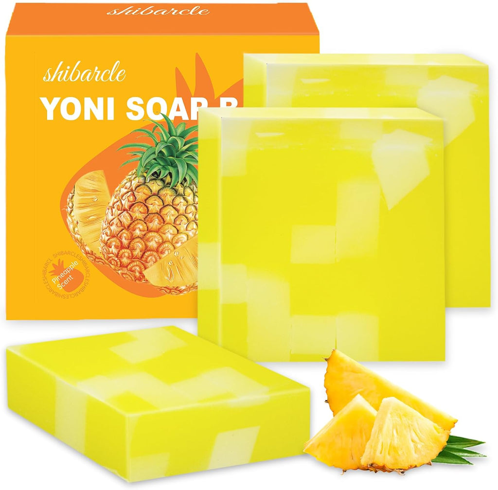 Shibarcle 3 Piece Yoni Soap Bar front view organic feminine wash