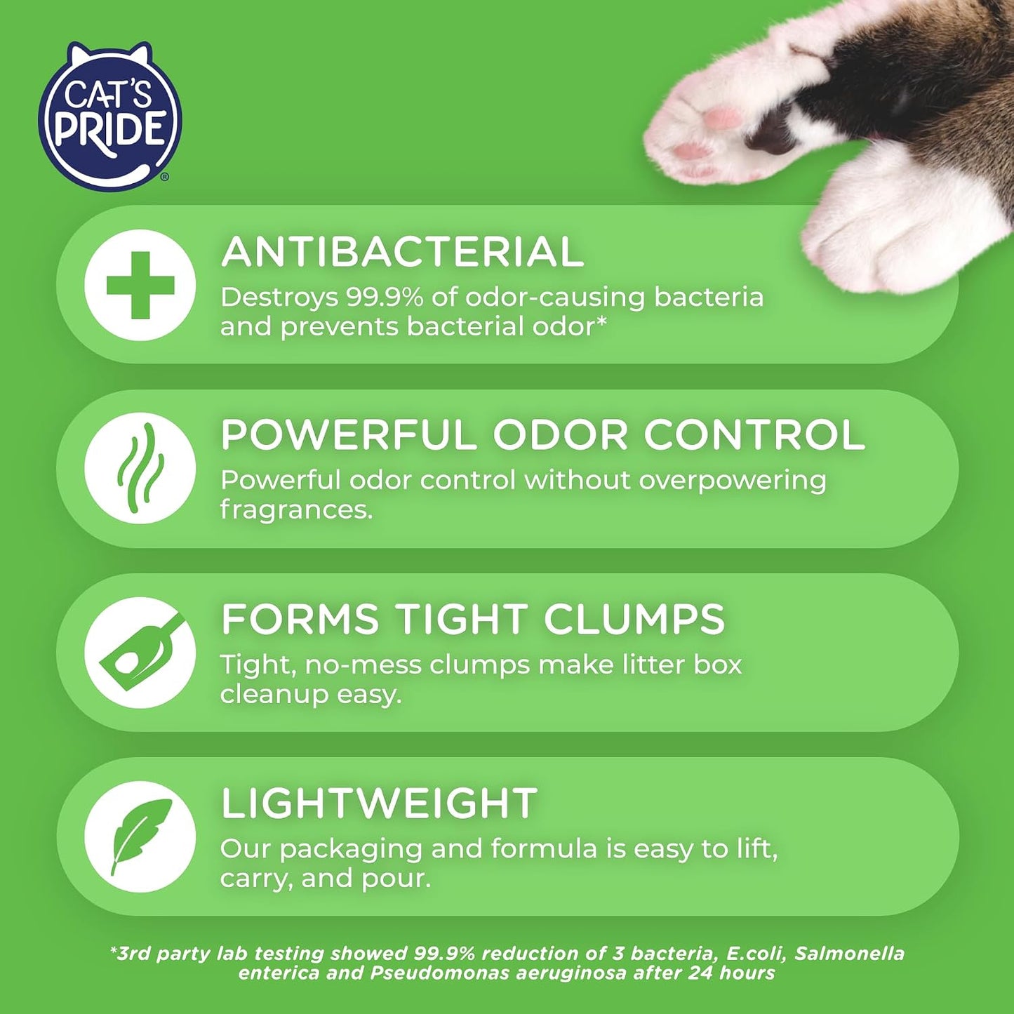 Side profile of Cat's Pride Antibacterial litter container