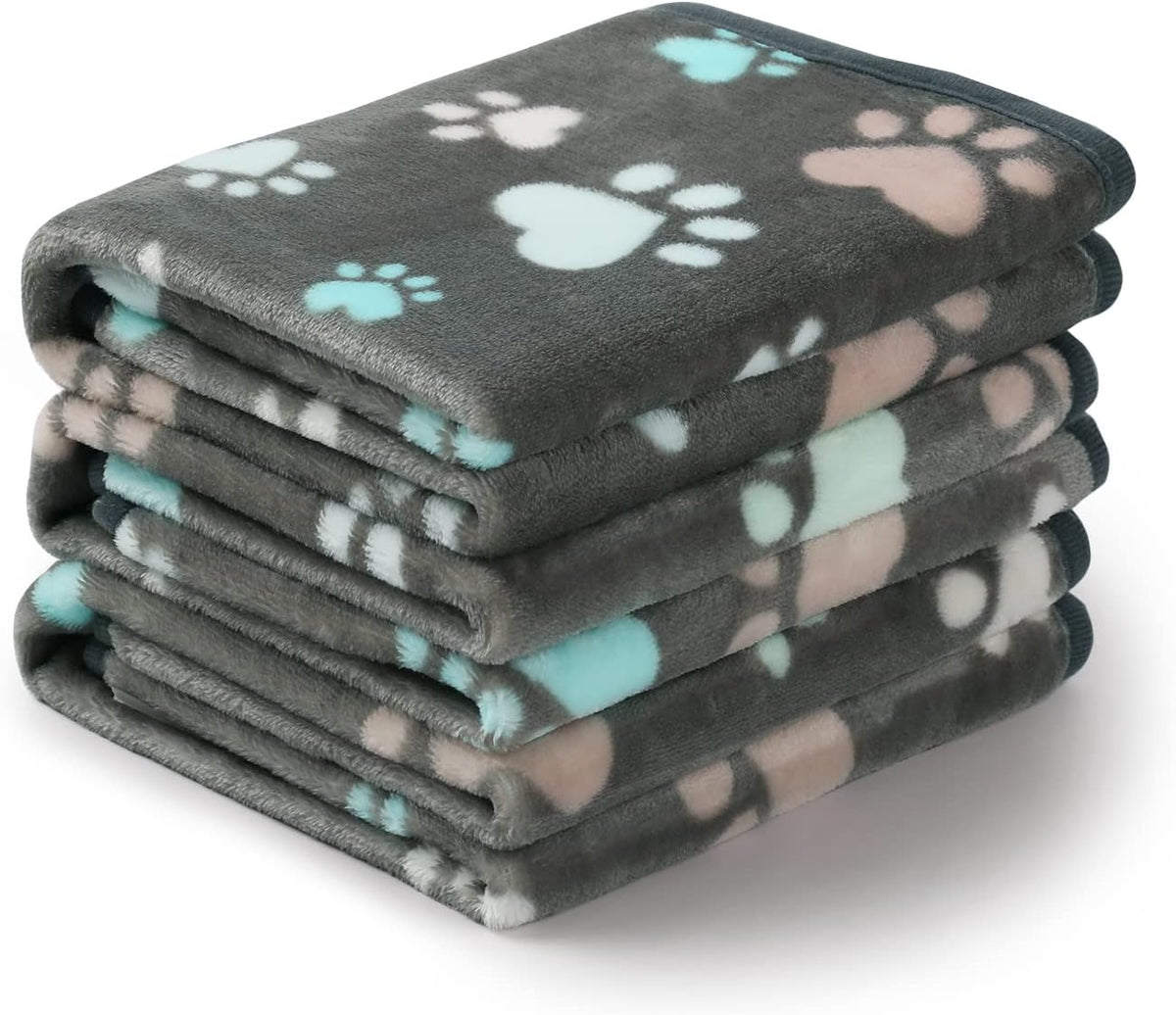 Luciphia 1 Pack 3 Blankets Super Soft Fluffy Premium Fleece Pet Blanket Flannel Throw for Dog Puppy Cat Paw Brown/Pink/White Small(23x16 inch) - Image 12
