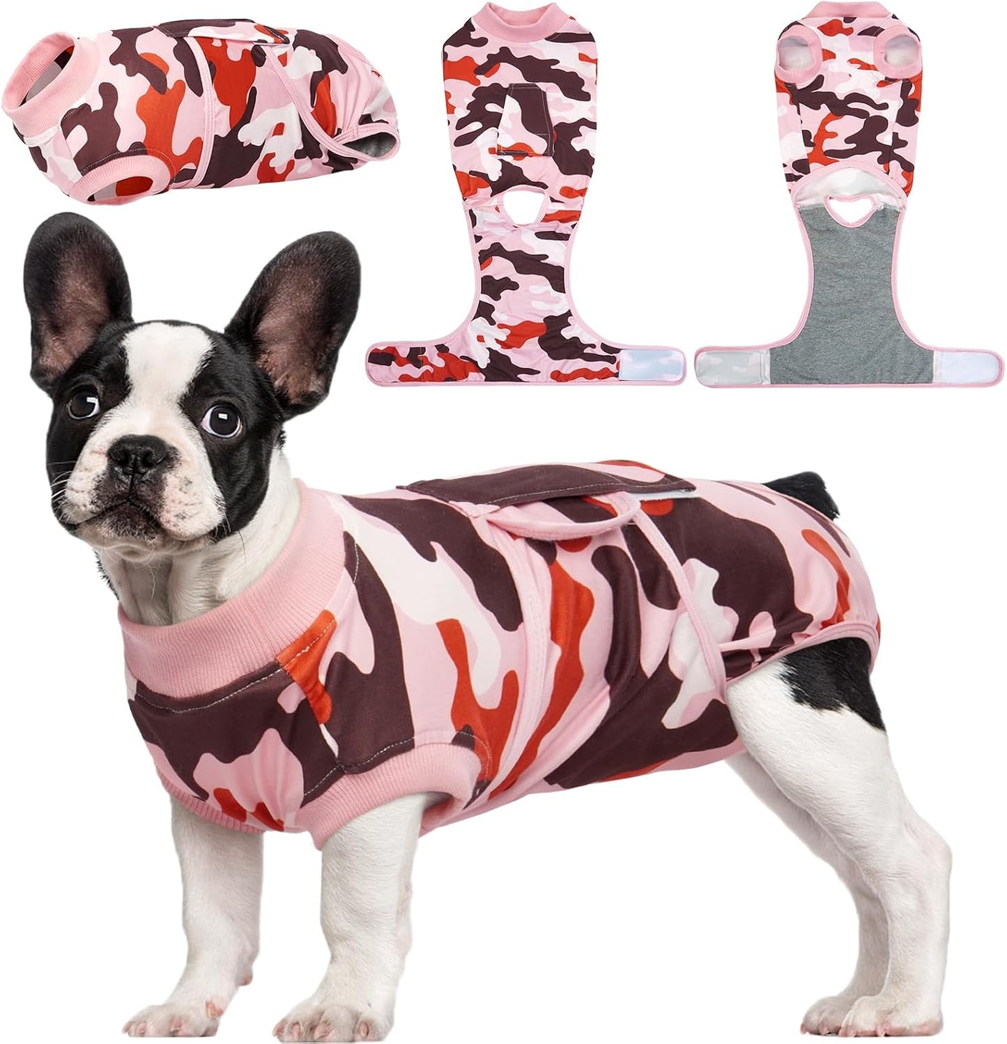 Kuoser Recovery Suit for Dogs Cats After Surgery, Professional Pet Recovery Shirt Dog Abdominal Wounds Bandages, Substitute E-Collar & Cone,Prevent Licking Dog Onesies Pet Surgery Recovery Suit - Image 15