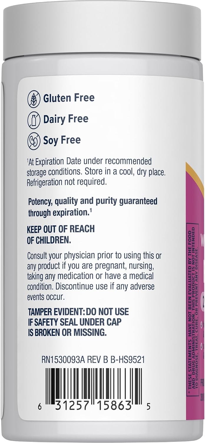 Renew Life Women's Probiotic ingredients and supplement facts panel