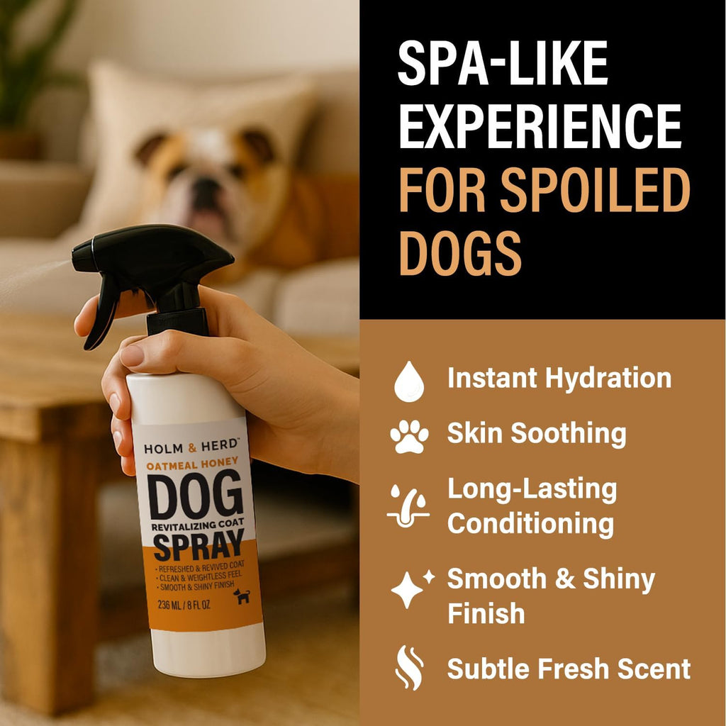 ARKRAY dog coat perfume oatmeal honey scent bottle label details