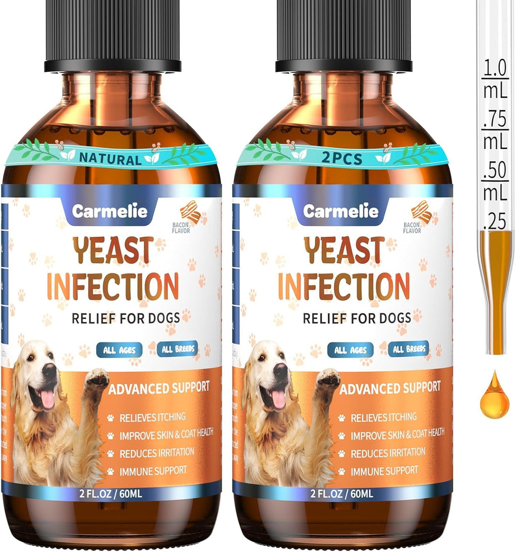 Carmelie Natural Yeast Relief for Dogs, Support Healthy Itch Relief, Ear Paw Discomfort Care, Itch Relief for Dog, Allergy Supports, Inflammation Relief for Dogs, 60ml Bacon Flavor - Image 10