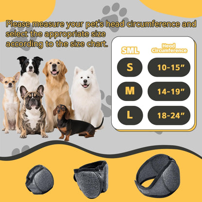 Adjustable dog ear wrap for anxiety relief