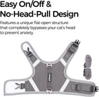 Pangdi grey kitten harness vest showing the durable metal D-ring leash attachment point