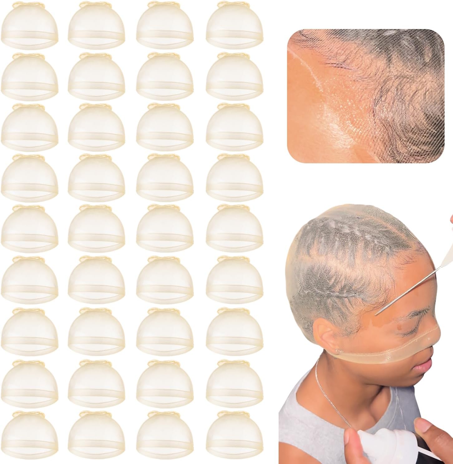 Z-Charmmy Sheer HD Wig Caps 36 pieces pack front view