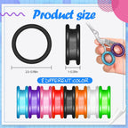 Close up of soft silicone pet grooming shear thumb inserts showing flexible material
