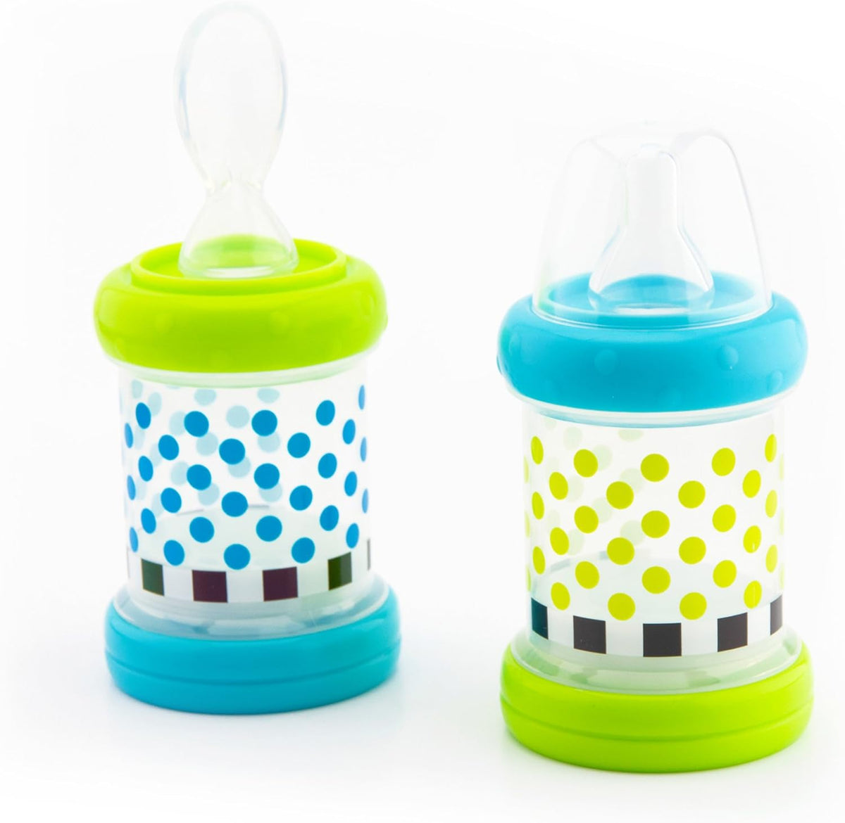 Sassy Baby Food Nurser set of two bottles front view