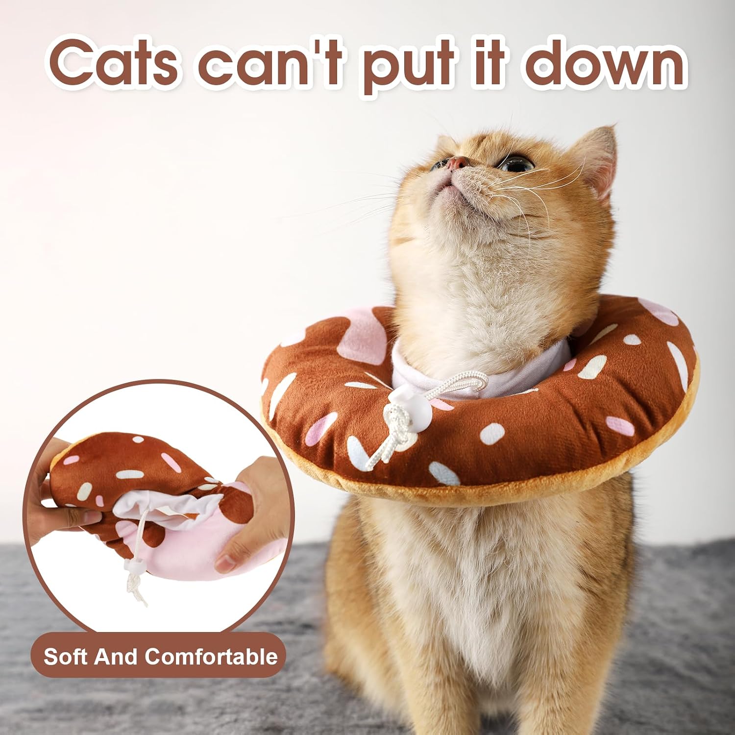 Opopark adjustable cat recovery collar medium size measurement details
