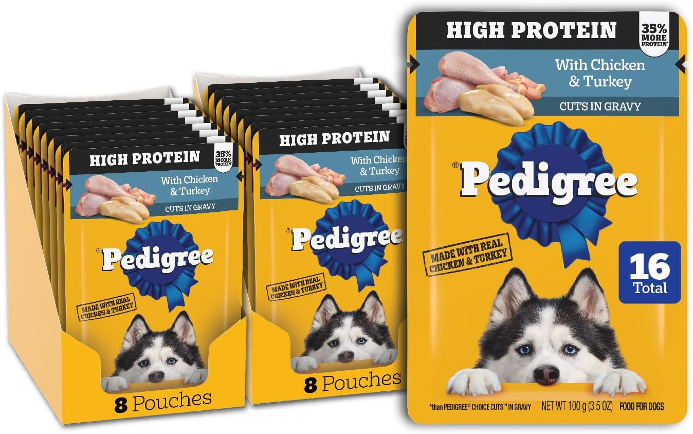 Pedigree High Protein Dog Food, Adult Wet Dog Food Pouches, Variety Pack, 3.5 oz. Pouches, 30 Count - Image 14