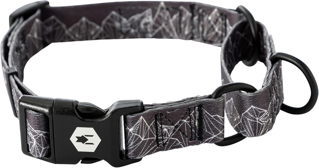 Wolfgang Heavy Duty Martingale Dog Collar with Quick Release Nylon Buckle for Walking & Training, Overland Print, Large - Image 11