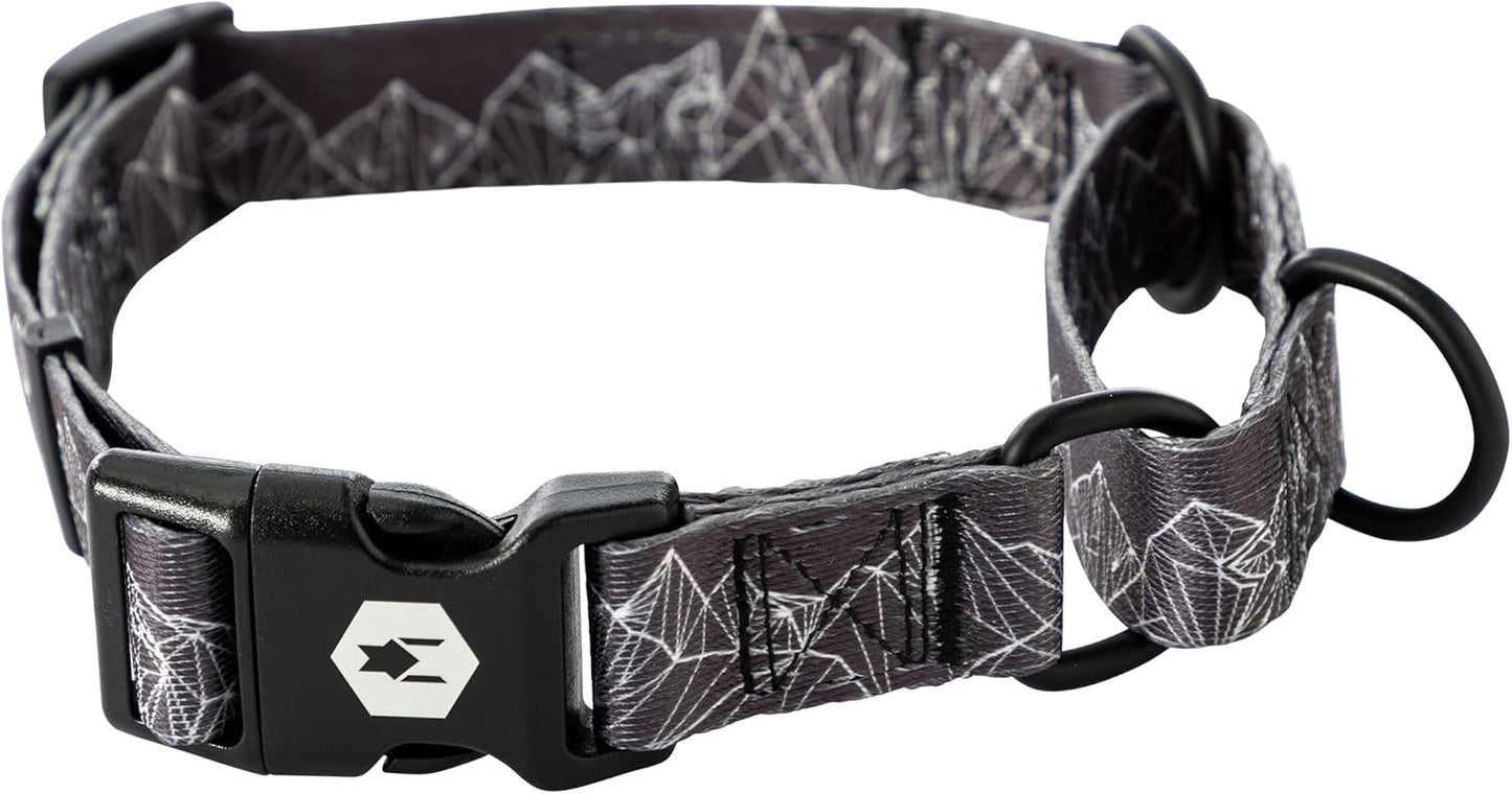 Wolfgang Heavy Duty Martingale Dog Collar with Quick Release Nylon Buckle for Walking & Training, Overland Print, Large - Image 11