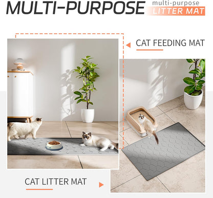 Bulkniu grey pet mat showcasing dual use as a comfortable massage resting pad for cats.