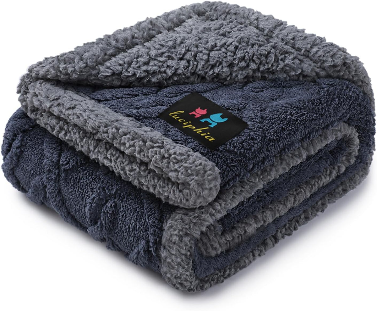 Luciphia Waterproof Pet Blanket, Liquid Pee Proof Dog Blankets for Sofa Bed Couch, Reversible Sherpa Fleece Furniture Protector Cover for Small Medium Large Dogs Cats,Khaki Small40" x 28" - Image 12