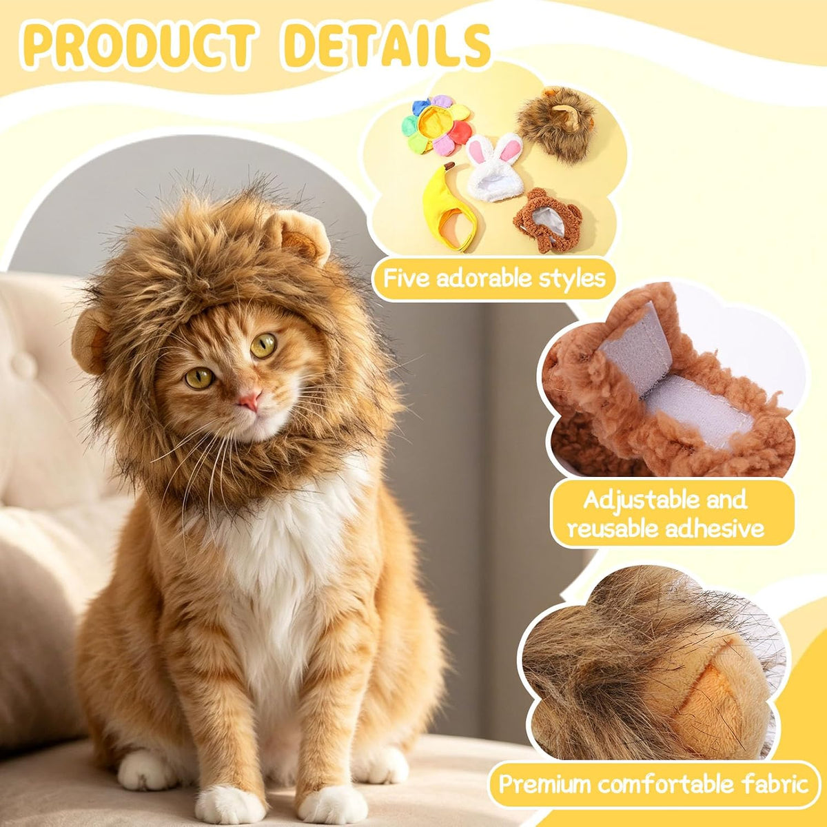 Cute rabbit ear hat for kittens and cats