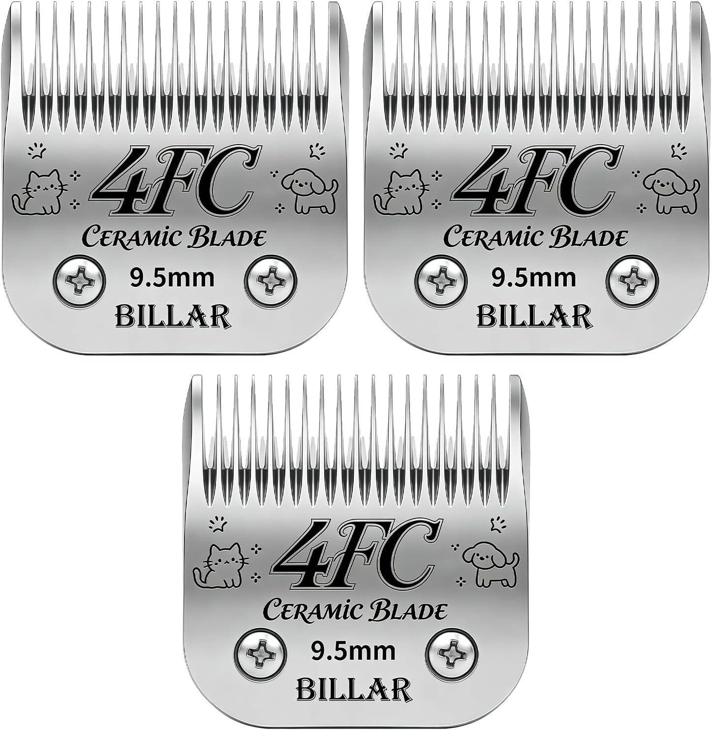 BILLAR(R) 5FW Dog Grooming Wide Blade,Detachable Pet Dog Grooming Blades,Compatible with Andis,Oster A5,Wahl km10 Clippers.Cutting Length 1/4 in(6.3mm) - Image 14