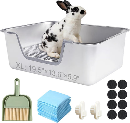 Top down view of medium size Sorstrem rabbit litter tray