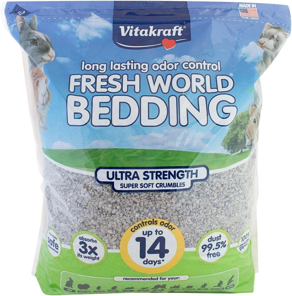 Vitakraft Fresh World Small Animal Bedding - Ultra Strength - Pet Bedding for Litter Boxes and Cages (16 L),Gray, 975 cu in - Image 11