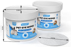 USA imported professional pet grooming eye wipes packaging layout.