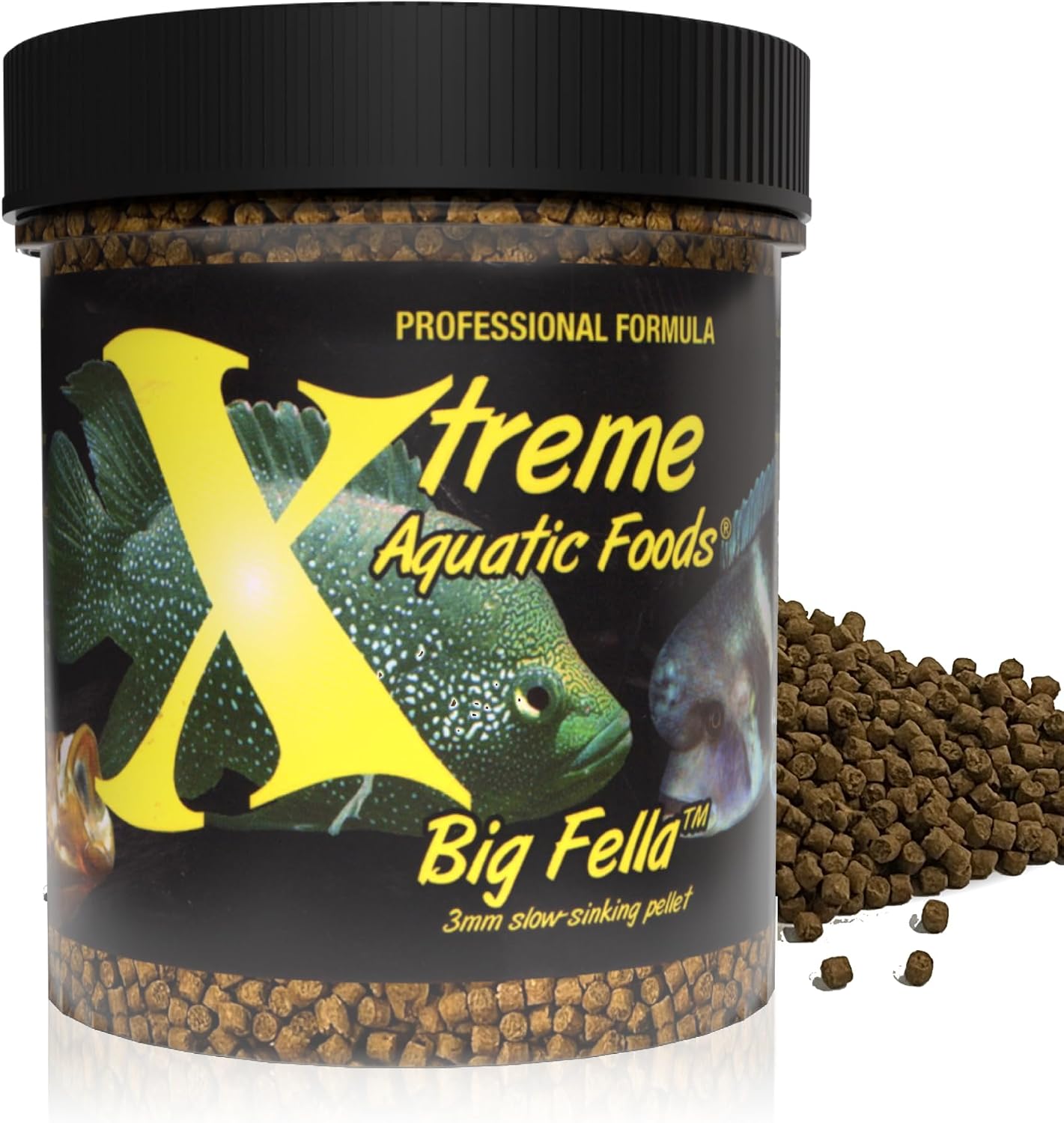 Xtreme Big Fella 3.0mm Pellets: Professional Nutrition for Medium to Large Cichlid/Community Fish - Boost Immune & Digestive Health, Color & Energy, Max Protein Fish Food - USA Farm Grown (20oz) - Image 9