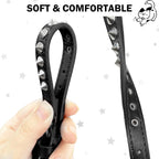 Dillybud studded cat neck belt with safety elastic band and small bell