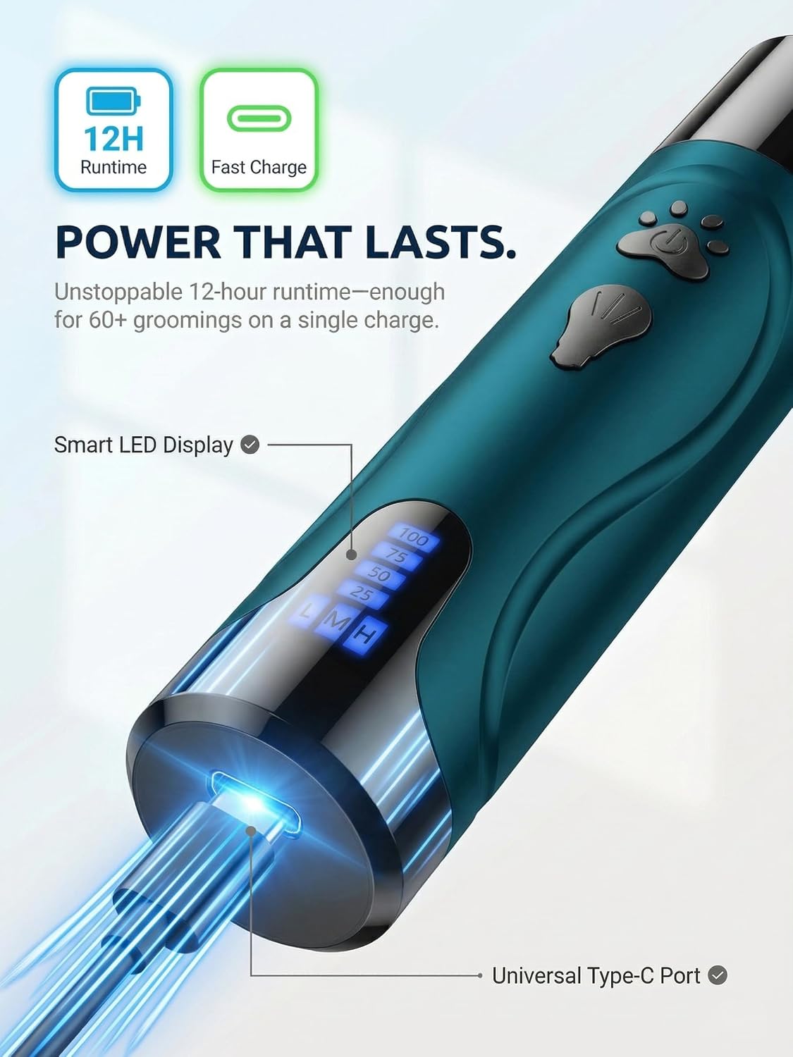 Yabife electric pet nail file for large dogs