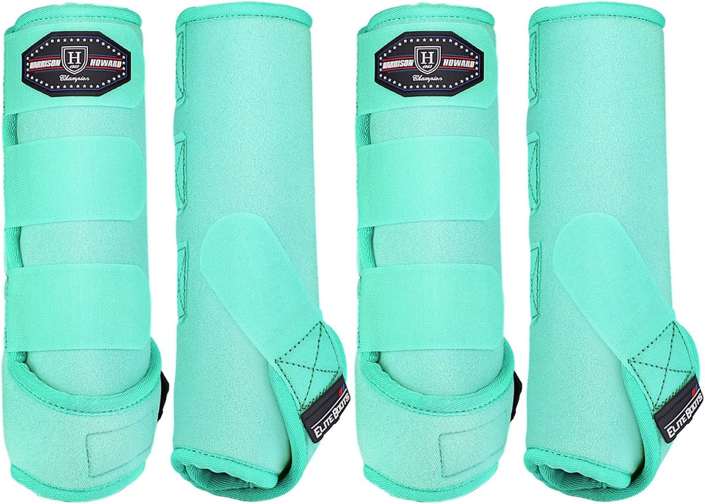 Harrison Howard Splint Boots for Horses 4 Pack, Front & Hind Horse Sport Boots with Neoprene Leg Protection - Image 9