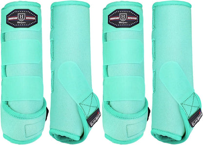 Harrison Howard Splint Boots for Horses 4 Pack, Front & Hind Horse Sport Boots with Neoprene Leg Protection - Image 9