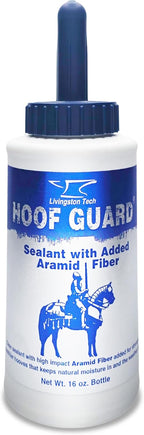 Livingston Tech Hoof Guard Sealant 16 Ounce front view clear equine hoof hardener