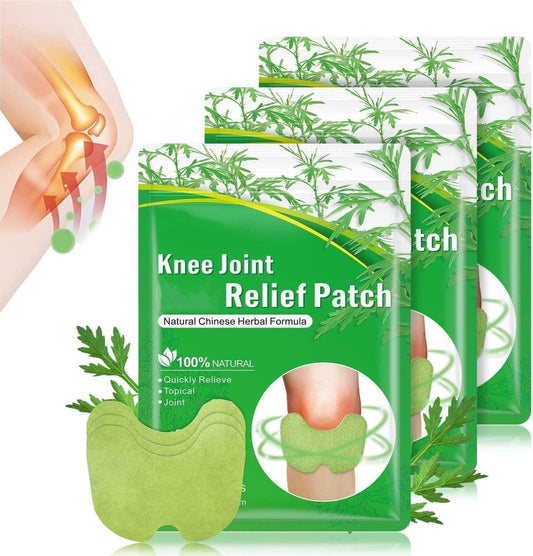 Edumaision Natural Knee Joint Relief Patches 36 Pieces box front view featuring herbal self heating design