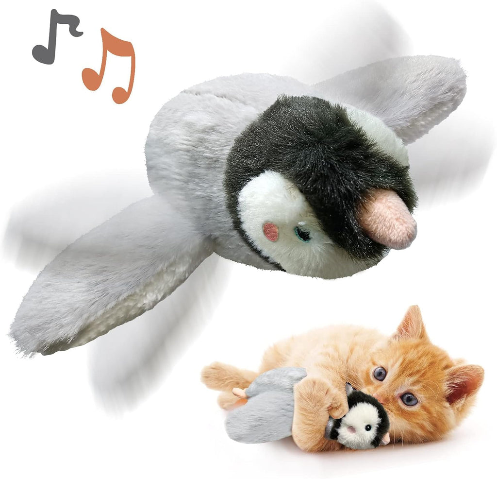 Cat Toys, Flapping Wings Sparrow, No Flying, Chirping Bird Interactive Catnip Toy for Kitten or Small Dogs, Touch Activated, Rechargeable - Image 10