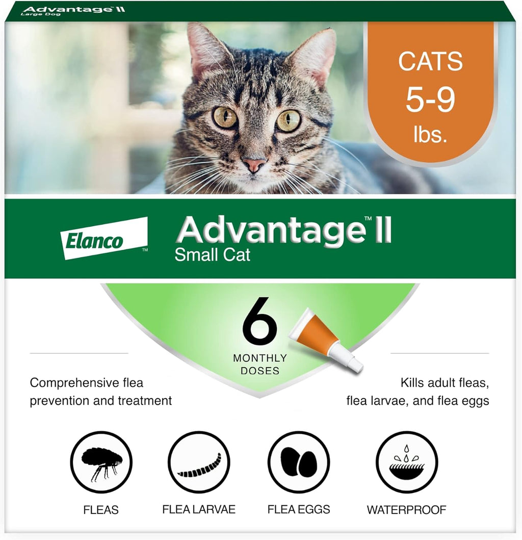 Advantage II Small Cat Vet-Recommended Flea Treatment & Prevention | Cats 5-9 lbs. | 2-Month Supply - Image 11
