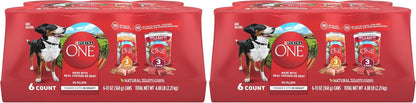 Purina ONE Tender Cuts in Gravy Chicken and Brown Rice, and Beef and Barley Entrees Wet Dog Food Variety Pack - (2 Packs of 6) 13 oz. Cans - Image 10