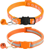 2 Pack Breakaway Cat Collars with Bells, Reflective Design and Claw Print Design, Safety Buckle Kitten Collars Adjustable from 7.5 to 12.5 Inches (Sky Blue) - Image 15