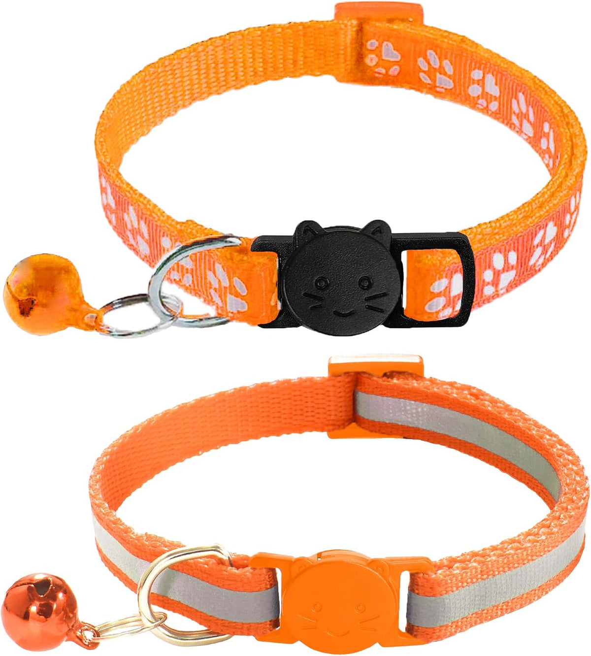 2 Pack Breakaway Cat Collars with Bells, Reflective Design and Claw Print Design, Safety Buckle Kitten Collars Adjustable from 7.5 to 12.5 Inches (Sky Blue) - Image 15