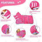 Microfiber dog towel wrap protecting home furniture from mud and water