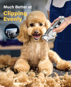 Oneisall cordless rechargeable dog trimmer with digital power display and accessories