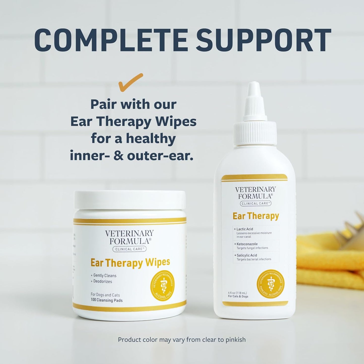 Side view of Synergy Clinical Care Ear Therapy 4 ounce bottle