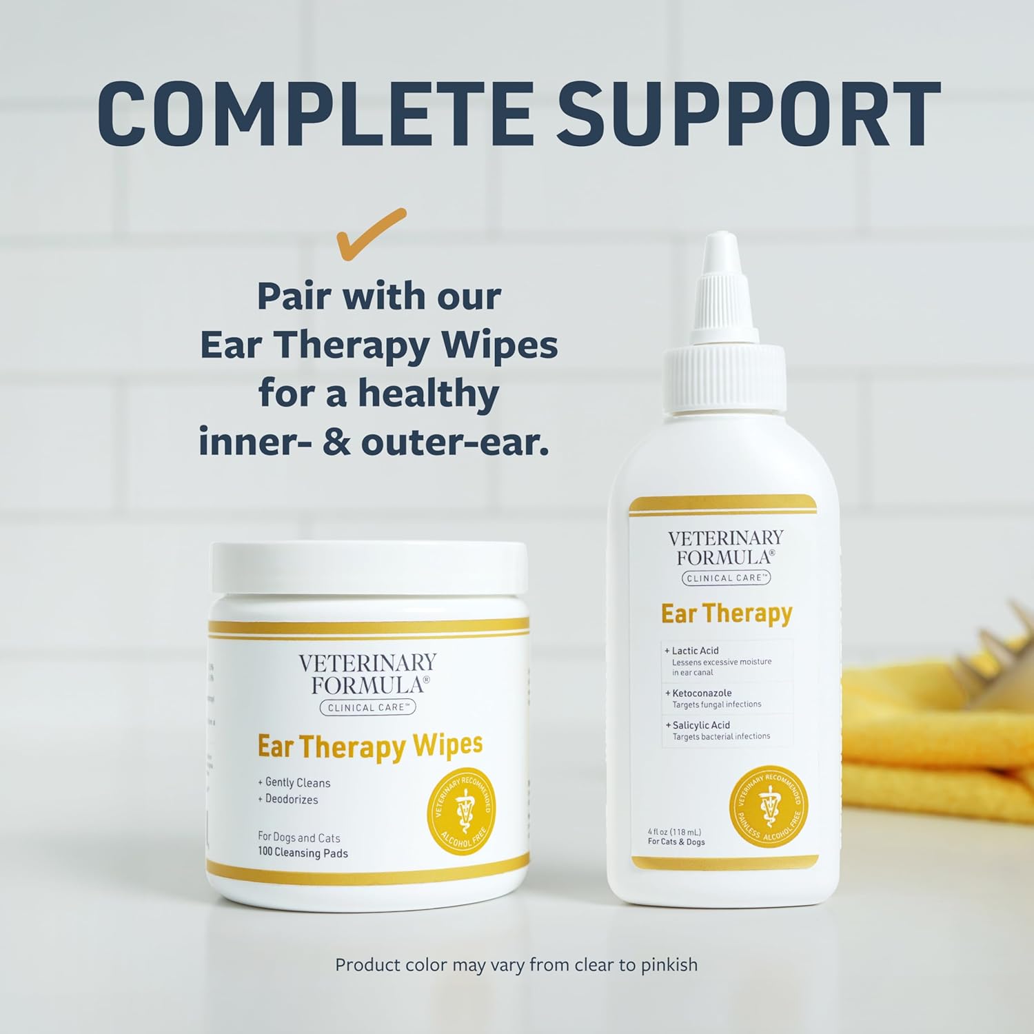 Side view of Synergy Clinical Care Ear Therapy 4 ounce bottle