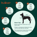 Kuoser dog professional recovery suit showcasing the elastic leg openings for secure fit.