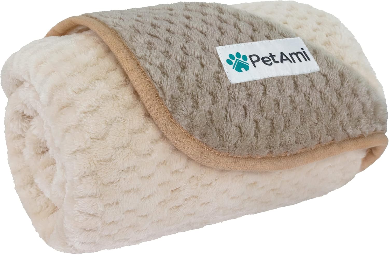 PetAmi Waterproof Dog Blanket, Leakproof XL Pet Blanket for Large Dogs, Furniture Sofa Couch Cover Protector, Fleece Cat Throw Bed Crate Kennel, Reversible Washable Soft Plush, Twin 60x80 Taupe Beige - Image 14