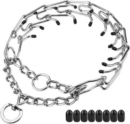 Prong Collars for Dogs, No Pull Dog Collar, Dog Training Collar for Large Medium Small Dogs, Stainless Steel Adjustable with Comfort Rubber Tips (Large, 4.0mm, 23.6-Inch) - Image 10