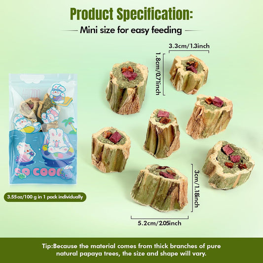Abizoo natural bunny treats featuring organic alfalfa hay and dehydrated vegetables